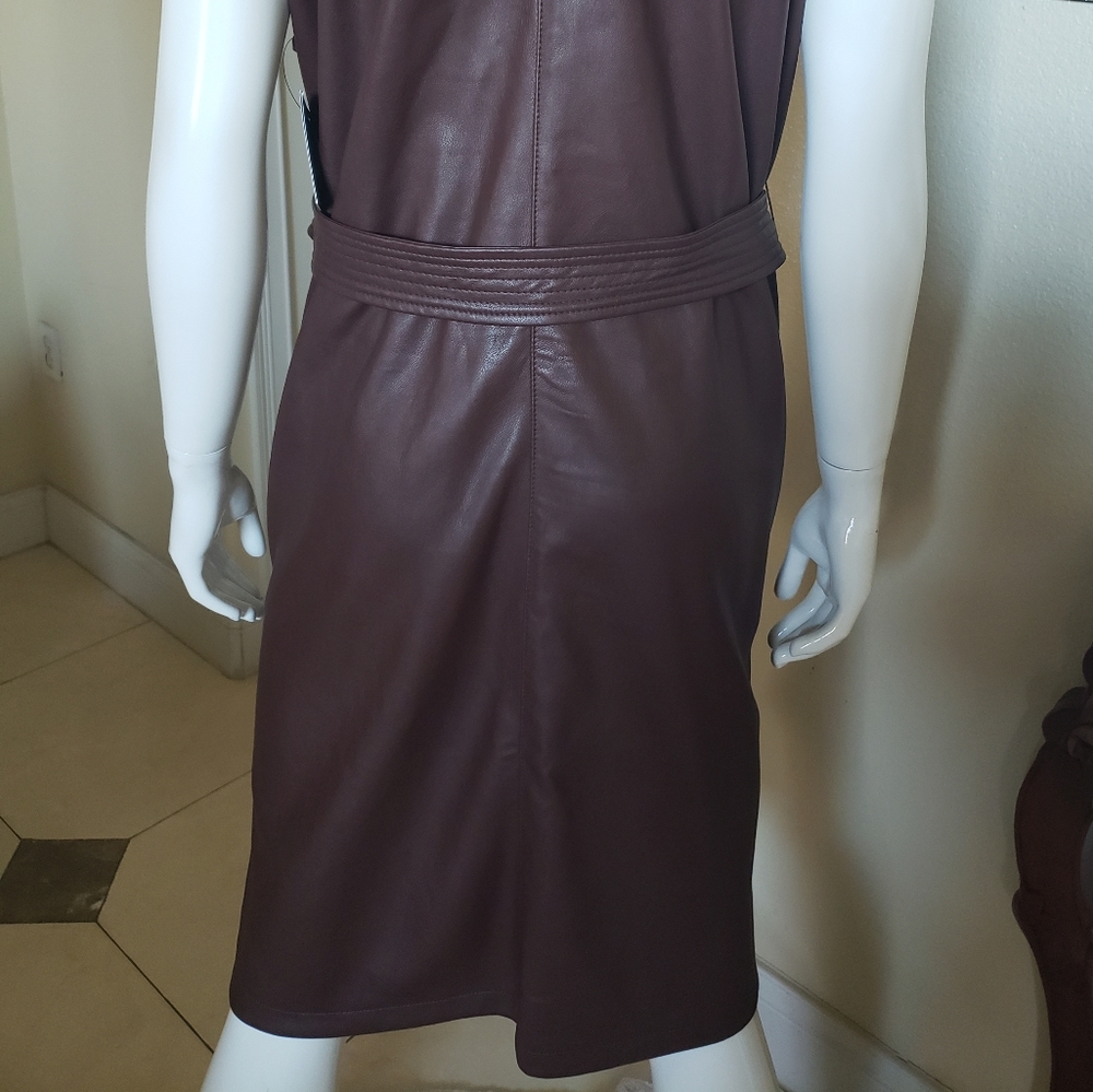 MARC NEW YORK FAUX LEATHER Trench Coat (color is Decadent Chocolate) - Picture 3 of 14
